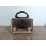 Doğu Enerji Güneş Enerjili Nostaljik Radyo - Ahşap - Meşe