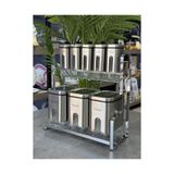 Doğudeko İnox Koleksiyon 9 Parça Metal Cam Standlı Baharat Takımı Silver