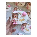 Doğum Günü Bebek Magneti Hediyelik Kız Figürü Pembe MRH235