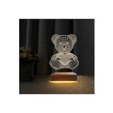 Doğum Günü Hediyesi Ayıcık Seni Seviyorum Yazılı 3d Led Gece Lambası Sevgililer Günü Hediyesi