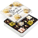Doğum Günü Hediyesi Kahve Draje + Çifte Kavrulmuş Lokum (Metal Kutu) - Gold Balonlu