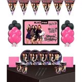Doğumgünüparti Blackpink Afişli 8 Kişilik Doğum Günü Parti Süsleri Malzemeleri Seti