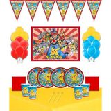 Doğumgünüparti Pokemon Pikachu Afişli 8 Kişilik Doğum Günü Parti Süsleri Malzemeleri Seti