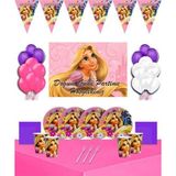 Doğumgünüparti Rapunzel Disney Afişli 24 Kişilik Doğum Günü Parti Süsleri Malzemeleri Seti