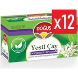 Doğuş Bergamotlu Yeşil Çay 20'li Süzen Poşet 12 Adet - Bitki Çayı