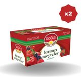 Doğuş Bitki Çayı Kırmızı Meyveler 20'li - (2 Adet) Ferahlatıcı Lezzet ve Doğal İçerik