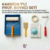 Doğuş Fırça 7 Parça Profesyonel Boya Badana Seti - 20 cm Rulo + 20CM Tava + 10 cm Parmak Rulo + Robot Fırça + 20M2 Örtü + 18 mm Bant + Maske
