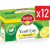 Doğuş Limonlu Yeşil Çay 20'li Süzen Poşet 12 Adet - Bitki Çayı