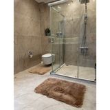 Doğuş Peluş Halı Tavşan Camel Kaymaz Tabanlı 2'li Banyo Halısı Seti
