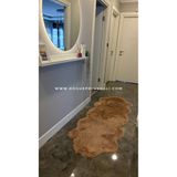 Doğuş Peluş Halı Tavşan Camel Yumuşak Dokulu Peluş Halı Çift Kafa Post
