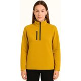 Dogutrend Polar Kazak – Dik Yaka, Yarım Fermuarlı, Fermuarlı Göğüs Cepli, Siyah Biyeli, Kışlık Rahat Regular Fit Günlük Model - Sarı - 2XL