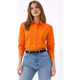 Dogutrend Uzun Kollu Gömlek Düğmeli Klasik Yaka Günlük ve Ofis Şıklığına Uygun - Turuncu - XL