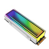 Dohaeris M.2 2280 ARGB Sabit Disk Soğutucu Soğutma M2.2280 SSD Soğutucu 5V 3Pin Adreslenebilir RGB Sync Çoklu Anakart Verimli Isı Dağılımı Termal Pedli SSD Radyatör (Beyaz), AMTL0044