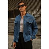 Doja Bomber Slim Fit Orta Indigo Erkek Ceket - Lacivert