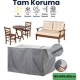 Dokaca Gri 160X100X80 Dış Mekan Mobilya Koruma Örtüsü Bahçe Mobilya Örtüsü Su ve Toz Geçirmez - 100x160