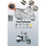 Dokaca Gri Arka Çanta Uyumlu Aprilia Mojito 125 Custom Uyumlu Motor Brandası, Koruyucu Örtü