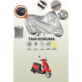 Dokaca Gri Arka Çanta Uyumlu Asya SCOOTURK-100 Uyumlu Motor Brandası, Koruyucu Örtü