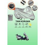 Dokaca Gri Arka Çanta Uyumlu Dorado Akida Scooter 150 Uyumlu Motor Brandası, Koruyucu Örtü