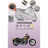 Dokaca Gri Arka Çanta Uyumlu Harley-Davidson Dyna Low Rider Fxdlı Uyumlu Motor Brandası, Koruyucu Örtü