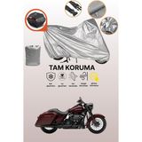 Dokaca Gri Arka Çanta Uyumlu Harley-Davidson Road King Special Uyumlu Motor Brandası, Koruyucu Örtü
