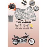 Dokaca Gri Arka Çanta Uyumlu Harley-Davidson Softail Custom Fxstc Uyumlu Motor Brandası, Koruyucu Örtü