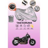 Dokaca Gri Arka Çanta Uyumlu Harley-Davidson Softail Fat Bob Uyumlu Motor Brandası, Koruyucu Örtü