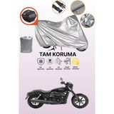 Dokaca Gri Arka Çanta Uyumlu Harley-Davidson Street 750 Uyumlu Motor Brandası, Koruyucu Örtü