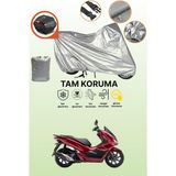 Dokaca Gri Arka Çanta Uyumlu Honda PCX125 Uyumlu Motor Brandası, Koruyucu Örtü