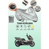 Dokaca Gri Arka Çanta Uyumlu Honda PCX150 Uyumlu Motor Brandası, Koruyucu Örtü