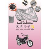 Dokaca Gri Arka Çanta Uyumlu Kanuni Seyhan 150 Uyumlu Motor Brandası, Koruyucu Örtü