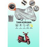 Dokaca Gri Arka Çanta Uyumlu Suzuki An 125 Hk Uyumlu Motor Brandası, Koruyucu Örtü