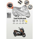 Dokaca Gri Arka Çanta Uyumlu Yamaha X-Max 300 Abs Uyumlu Motor Brandası, Koruyucu Örtü