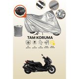 Dokaca Gri Arka Çanta Uyumlu Yamaha X-Max 300 Iron Max Abs Uyumlu Motor Brandası, Koruyucu Örtü