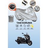 Dokaca Gri Arka Çanta Uyumlu Yamaha X-Max 400 Abs Uyumlu Motor Brandası, Koruyucu Örtü