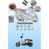 Dokaca Gri Arka Çanta Uyumlu Yuki QM50QT-6E Snoopy Uyumlu Motor Brandası, Koruyucu Örtü