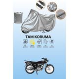 Dokaca Gri Arora Ar 100-8 Klasik Tel Uyumlu Motosiklet Brandası, Koruyucu Örtü, Motor Branda - Gri Arka Çanta ve Kilit Uyumsuz
