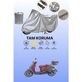 Dokaca Gri Arora Mojito 50 Uyumlu Motosiklet Brandası, Koruyucu Örtü, Motor Branda - Gri Arka Çanta ve Kilit Uyumsuz