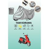 Dokaca Gri Asya SCOOTURK-100 Uyumlu Motosiklet Brandası, Koruyucu Örtü, Motor Branda - Gri Arka Çanta ve Kilit Uyumsuz