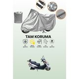 Dokaca Gri Dorado Akida Scooter 150 Uyumlu Motosiklet Brandası, Koruyucu Örtü, Motor Branda - Gri Arka Çanta ve Kilit Uyumsuz