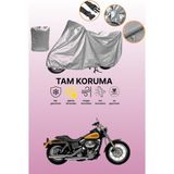 Dokaca Gri Harley-Davidson Dyna Low Rider Fxdlı Uyumlu Motosiklet Brandası, Koruyucu Örtü, Motor Branda - Gri Arka Çanta ve Kilit Uyumsuz