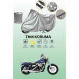 Dokaca Gri Harley-Davidson Dyna Street Bob Fxdba Uyumlu Motosiklet Brandası, Koruyucu Örtü, Motor Branda - Gri Arka Çanta ve Kilit Uyumsuz