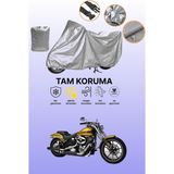 Dokaca Gri Harley-Davidson Softail Breakout Fxsb Uyumlu Motosiklet Brandası, Koruyucu Örtü, Motor Branda - Gri Arka Çanta ve Kilit Uyumsuz