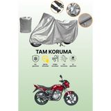 Dokaca Gri Kanuni Puma 150 Uyumlu Motosiklet Brandası, Koruyucu Örtü, Motor Branda - Gri Arka Çanta ve Kilit Uyumsuz