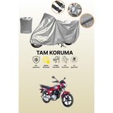 Dokaca Gri Kanuni Windy 125 Uyumlu Motosiklet Brandası, Koruyucu Örtü, Motor Branda - Gri Arka Çanta ve Kilit Uyumsuz
