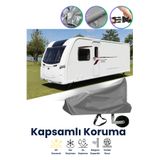 dokaca Gri Karavan Çeki Demiri Kılıfı, Birleşim Yeri Branda Koruyucu Örtü, Toz ve Kir Önleyici, Su Geçirmez