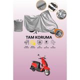 Dokaca Gri Kilit Uyumlu Asya SCOOTURK-100 Uyumlu Motor Brandası, Koruyucu Örtü