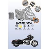 Dokaca Gri Kilit Uyumlu Harley-Davidson Electra Glide Standard Flhtı Uyumlu Motosiklet Brandası