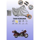 Dokaca Gri Kilit Uyumlu Harley-Davidson Road Glide Ultra Uyumlu Motor Brandası, Koruyucu Örtü