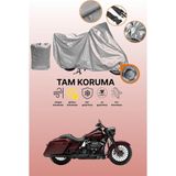 Dokaca Gri Kilit Uyumlu Harley-Davidson Road King Special Uyumlu Motor Brandası, Koruyucu Örtü