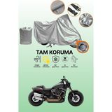 Dokaca Gri Kilit Uyumlu Harley-Davidson Softail Fat Bob Uyumlu Motor Brandası, Koruyucu Örtü